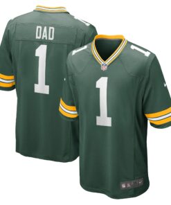 Number 1 Dad Green Bay Packers  Game Jersey  Green