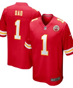 Number 1 Dad Kansas City Chiefs  Game Jersey  Red