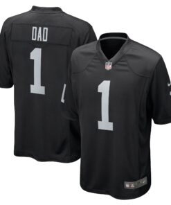 Number 1 Dad Las Vegas Raiders  Game Jersey  Black