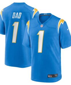 Number 1 Dad Los Angeles Chargers  Game Jersey  Powder Blue