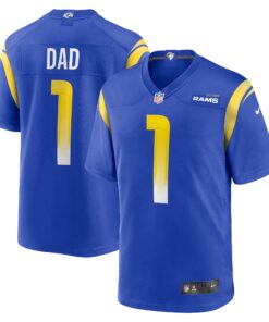 Number 1 Dad Los Angeles Rams  Game Jersey  Royal