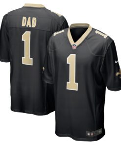 Number 1 Dad New Orleans Saints  Game Jersey  Black