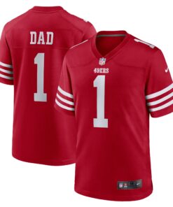 Number 1 Dad San Francisco 49ers  Game Jersey  Scarlet