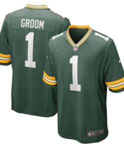 Number 1 Groom Green Bay Packers  Game Jersey  Green