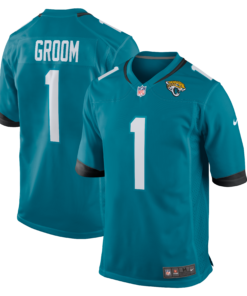 Number 1 Groom Jacksonville Jaguars  Game Jersey  Teal.png