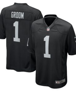 Number 1 Groom Las Vegas Raiders  Game Jersey  Black