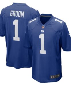 Number 1 Groom New York Giants  Game Jersey  Royal