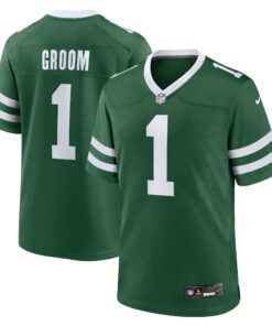 Number 1 Groom New York Jets  Game Jersey  Legacy Green