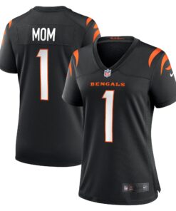 Number 1 Mom Cincinnati Bengals  Women_s Game Jersey  Black