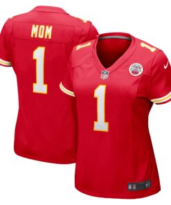 Number 1 Mom Kansas City Chiefs  Women_s Game Jersey  Red