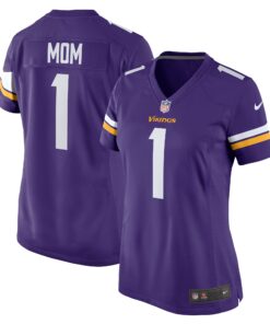 Number 1 Mom Minnesota Vikings  Women_s Game Jersey  Purple