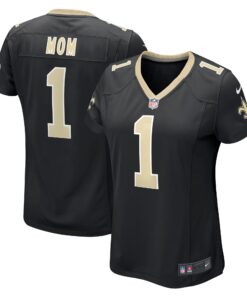 Number 1 Mom New Orleans Saints  Women_s Game Jersey  Black