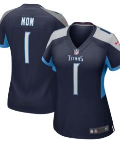 Number 1 Mom Tennessee Titans  Women_s Game Jersey  Navy