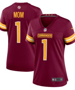Number 1 Mom Washington Commanders  Women_s Game Jersey  Burgundy