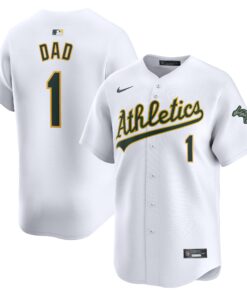 Oakland Athletics1 Dad Home Limited Jersey  White