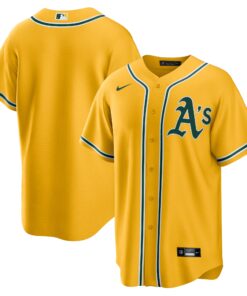Oakland AthleticsAlternate Replica Team Jersey  Gold