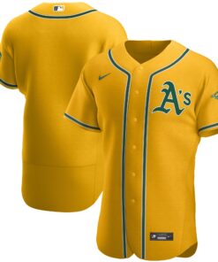 Oakland AthleticsAuthentic Official Team Jersey  Gold
