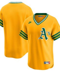 Oakland AthleticsCooperstown Collection Limited Jersey  Gold
