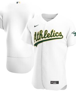 Oakland AthleticsHome Authentic Team Jersey  White