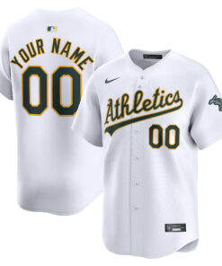 Oakland AthleticsHome Limited Custom Jersey  White