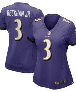 Odell Beckham Jr. Baltimore Ravens  Women_s Game Jersey  Purple