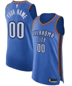 Oklahoma City Thunder Authentic Custom Jersey Blue - Icon Edition