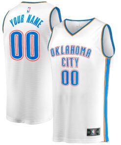 Oklahoma City Thunder Fanatics Fast Break Custom Replica Jersey - White - Association Edition