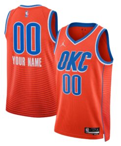 Oklahoma City Thunder Jordan Brand Unisex 202223 Swingman Custom Jersey - Statement Edition - Orange