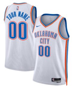 Oklahoma City Thunder Unisex Swingman Custom Jersey White - Association Edition