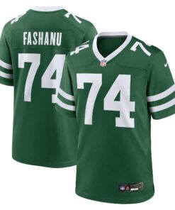 Olu Fashanu New York Jets  2024 NFL Draft First Round Pick Player Game Jersey  Gotham Green