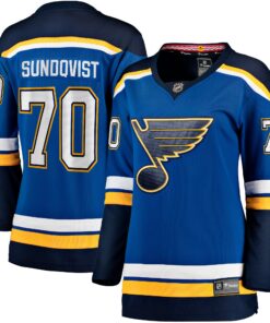 Oskar Sundqvist St. Louis Blues Fanatics Women_s Home Breakaway Player Jersey  Blue