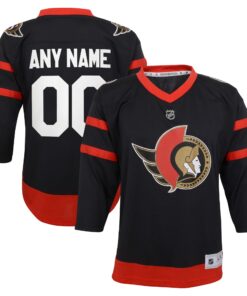 Ottawa Senators Preschool Replica Custom Jersey  Black