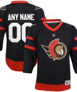 Ottawa Senators Youth Home Replica Custom Jersey  Black