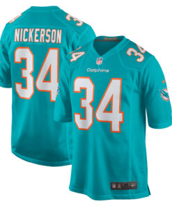 Parry Nickerson Miami Dolphins  Team Game Jersey   Aqua