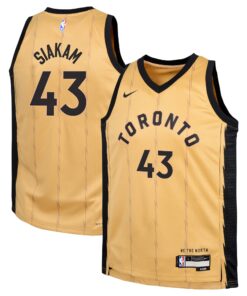Pascal Siakam Toronto Raptors Youth  Swingman Replica Jersey - City Edition - Gold