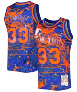 Patrick Ewing New York Knicks Mitchell &amp Ness 198586 Hardwood Classics Lunar New Year Swingman Jersey - Blue