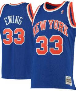 Patrick Ewing New York Knicks Mitchell &amp Ness 199192 Hardwood Classics Swingman Jersey - Blue