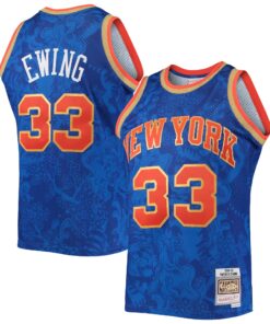 Patrick Ewing New York Knicks Mitchell &amp Ness Hardwood Classics 199192 Lunar New Year Swingman Jersey - Blue