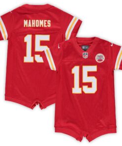 Patrick Mahomes Kansas City Chiefs  Infant Romper Jersey  Red 1