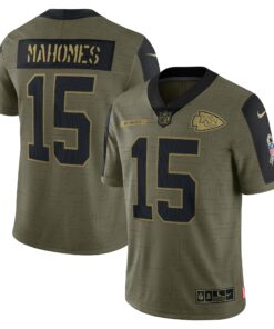 Patrick Mahomes Kansas City Chiefs  Salute To Service Limited Player Jersey  Olive