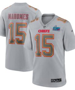 Patrick Mahomes Kansas City Chiefs  Super Bowl LVII 2022 Season Patch Atmosphere Fashion Game Jersey  Gray