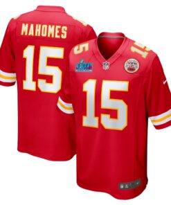 Patrick Mahomes Kansas City Chiefs  Super Bowl LVII 2022 Season Patch Game Jersey  Red