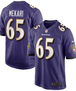 Patrick Mekari Baltimore Ravens  Game Player Jersey  Purple 2