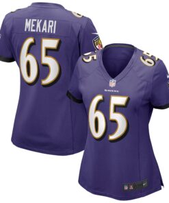 Patrick Mekari Baltimore Ravens  Women_s Game Jersey  Purple