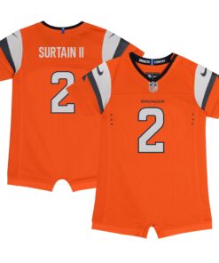 Patrick Surtain II Denver Broncos  Newborn amp Infant Mile High Collection Game Romper Jersey  Orange