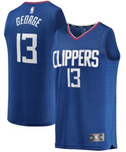 Paul George LA Clippers Fanatics 201920 Fast Break Replica Jersey Blue - Icon Edition