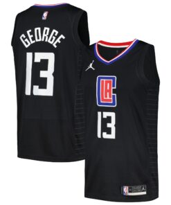 Paul George LA Clippers Jordan Brand Swingman Player Jersey - Statement Edition - Black