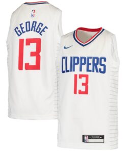 Paul George LA Clippers Youth 202021 Swingman Jersey - Association Edition - White