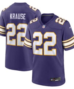 Paul Krause Minnesota Vikings  Classic Retired Player Jersey  Purple