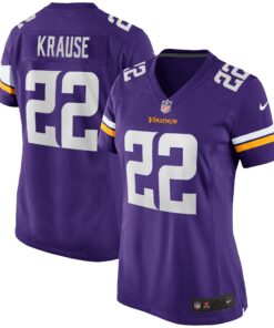 Paul Krause Minnesota Vikings  Women_s Game Retired Player Jersey  Purple